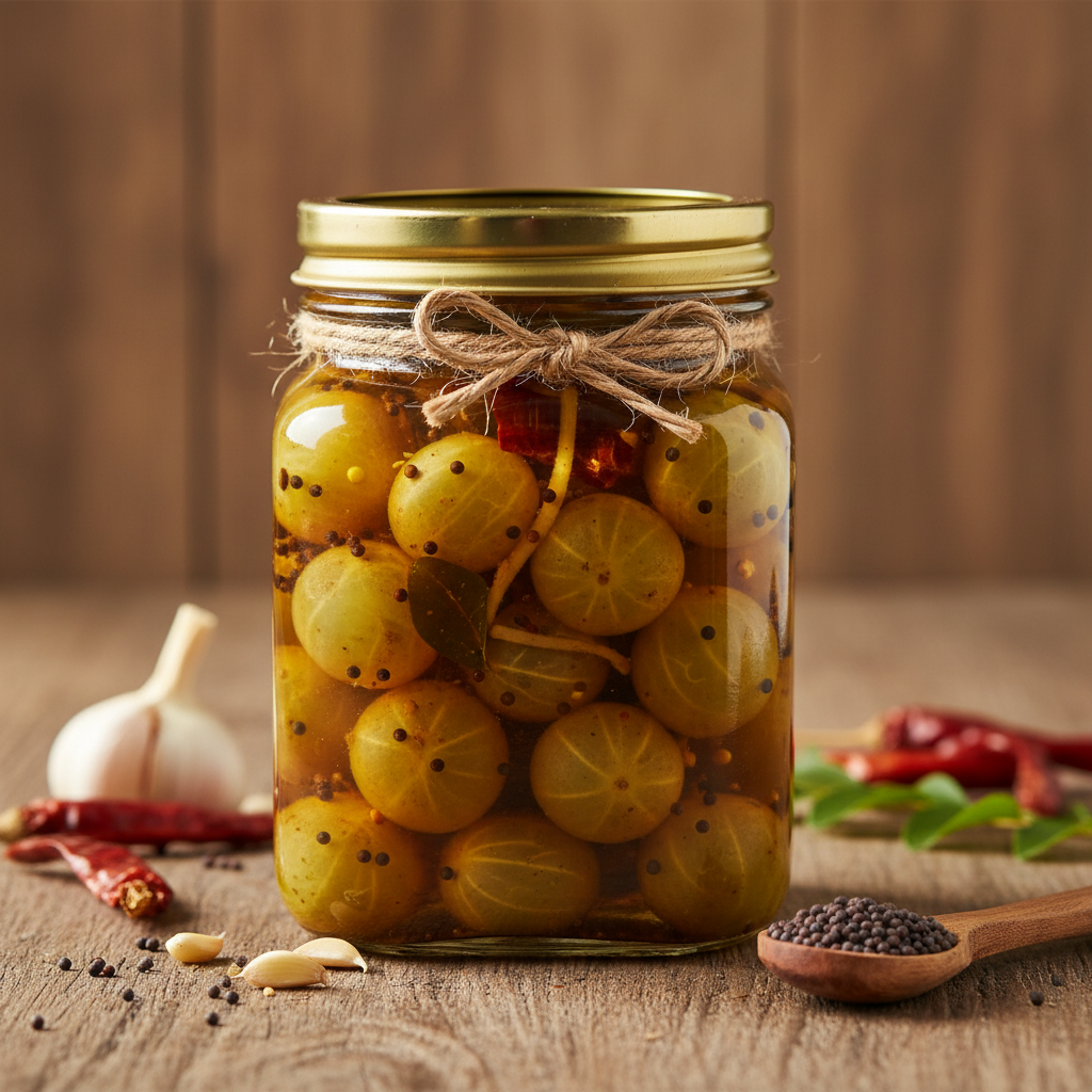 Assamese Gooseberry (আমলখি) Pickle